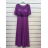 Langes, lässiges Kurzarmkleid für Damen (Einheitsgröße S/M) ITALIAN FASHION IMPSH236540 rot S / M