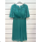 Kurzes, lässiges Kurzarmkleid für Damen (S/M EINHEITSGRÖSSE) ITALIAN FASHION IMPSH2480707 hellgrün XL/2XL