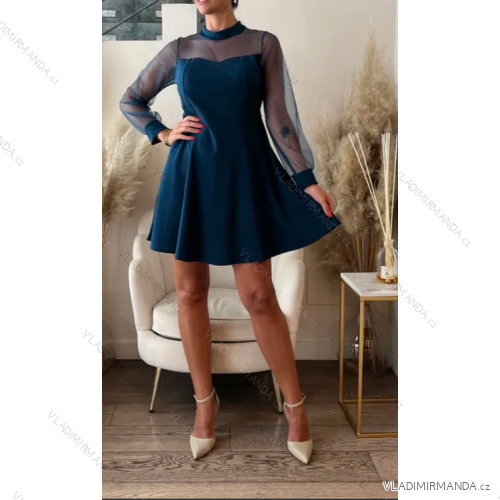 Langarm-Partykleid für Damen (S/M EINHEITSGRÖSSE) ITALIAN FASHION IMPSH235429