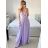 Elegantes Abendkleid für Damen mit Trägern (S/M ONE SIZE) ITALIAN FASHION IMM22fs52571/DR dunkelrosa