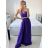 Elegantes Abendkleid für Damen mit Trägern (S/M ONE SIZE) ITALIAN FASHION IMM22fs52571/DR dunkelrosa