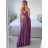 Langes, elegantes, lässiges Kurzarmkleid für Damen (M/L EINHEITSGRÖSSE) ITALIAN FASHION IM42380566