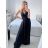 Langes, elegantes, lässiges Kurzarmkleid für Damen (M/L EINHEITSGRÖSSE) ITALIAN FASHION IM42380566