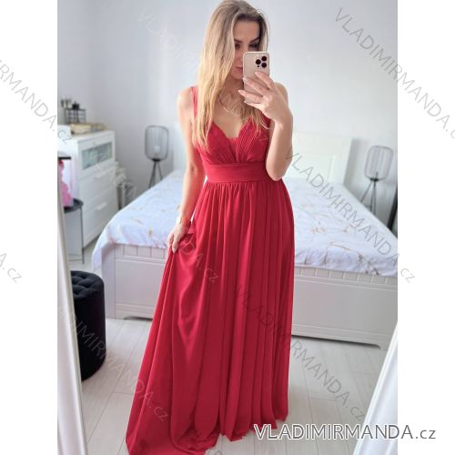 Langes, elegantes, lässiges Kurzarmkleid für Damen (M/L EINHEITSGRÖSSE) ITALIAN FASHION IM42380566