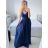 Langes, elegantes, lässiges Kurzarmkleid für Damen (M/L EINHEITSGRÖSSE) ITALIAN FASHION IM42380566