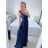 Langes, elegantes, lässiges Kurzarmkleid für Damen (M/L EINHEITSGRÖSSE) ITALIAN FASHION IM42380566