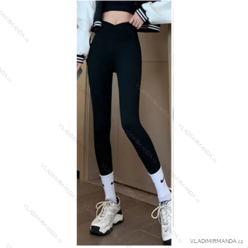 Bunda koženková dlouhý rukáv dámská (S-2XL) FRANCOUZSKÁ MÓDA FMWB23B21B986 M / L schwarz