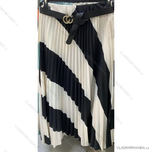Langer Faltenrock für Damen (Einheitsgröße S/M) ITALIAN FASHION IMM24M6295
