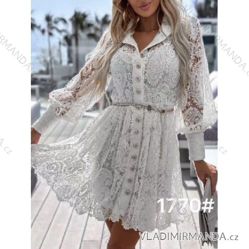 Kleid mit 3/4 Ärmeltasche für Damen (uni sl) ITALIAN Fashion IM3181746
