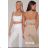 Sommer-Tunika-Set für Damen mit langen Ärmeln und Rock mit langen Tupfen (uni s / m) ITALIAN FASHION IMM20118