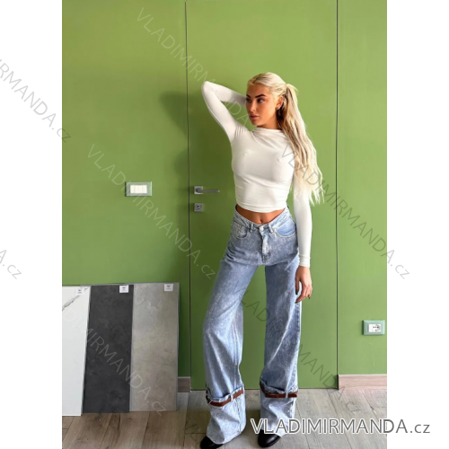 Langarm-T-Shirt für Damen (S/M EINHEITSGRÖSSE) ITALIAN FASHION IMPBB232L24142