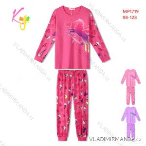 Langer Kinderpyjama für Mädchen (98-128) KUGO MP1759