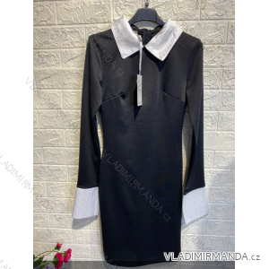 Elegantes Damenkleid mit langen Ärmeln (S/M EINHEITSGRÖSSE) ITALIAN FASHION IMPBB23B20866