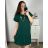 Šaty s páskem krátký rukáv dámské nadrozměr (XL/2XL ONE SIZE) ITALSKÁ MÓDA IMBM23019