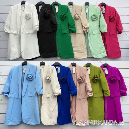 Kleid mit Knöpfen und geknöpften Damen (uni s-m) ITALIAN FASHION IM2203948