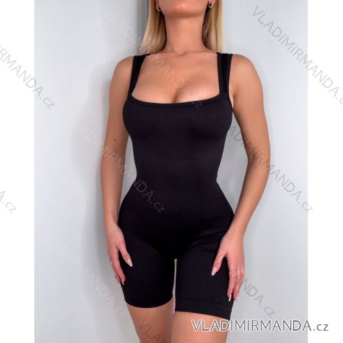 Damen-Jumpsuit mit langem Gürtel und kurzen Ärmeln (Einheitsgröße S/M) ITALIAN FASHION IMWC231353