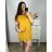 Kleid mit Tasche, Kurzarm, Damen, Übergröße (2XL/3XL ONE SIZE) ITALIAN FASHION IM423064/DUR rot