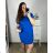 Kleid mit Tasche, Kurzarm, Damen, Übergröße (2XL/3XL ONE SIZE) ITALIAN FASHION IM423064/DUR rot