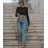 Langärmliges Croptop für Damen (S/M EINHEITSGRÖSSE) ITALIAN FASHION IMPLS2420804