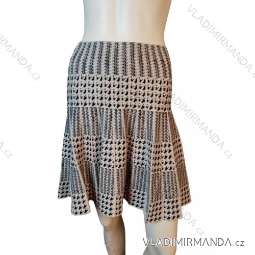 Langer Damenrock (uni s / l) ITALIAN FASHION IM9191111 - černo-béžová - M / L