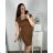 Kleid kurz für Frauen Kleiderbügel (uni s / m) ITALIENISCHER MODUS IM922LUCA -   hellbraun
 -   3XL