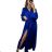Langes Party-Satin-Langarmkleid für Damen (Einheitsgröße S/M) ITALIAN FASHION IMPLI233893