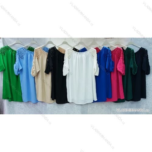 Tunika dlouhý rukáv dámská nadrozměr (3XL/4XL ONE SIZE) ITALSKÁ MÓDA IMWQ23126