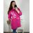 Langer Damenrock (S / M ONE SIZE) ITALIAN FASHION IMPDY22ZZ2836 XL/2XL dunkelrosa