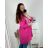Langer Damenrock (S / M ONE SIZE) ITALIAN FASHION IMPDY22ZZ2836 XL/2XL dunkelrosa