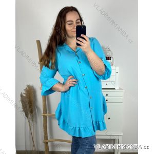 Langärmliges Damen-Langarmshirt mit Gürtel (S/M EINHEITSGRÖSSE) ITALIAN FASHION IMWD233305