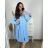Übergroßes Damen-Hemdkleid mit 3/4-Ärmeln in Übergröße (L/XL/2XL Einheitsgröße) ITALIAN FASHION IM423111
