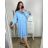 Übergroßes Damen-Hemdkleid mit 3/4-Ärmeln in Übergröße (L/XL/2XL Einheitsgröße) ITALIAN FASHION IM423111