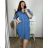 Übergroßes Damen-Hemdkleid mit 3/4-Ärmeln in Übergröße (L/XL/2XL Einheitsgröße) ITALIAN FASHION IM423111