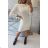 Kleid klassisch 3/4 Ärmel KSI-8825/DR – beige creme – S/M