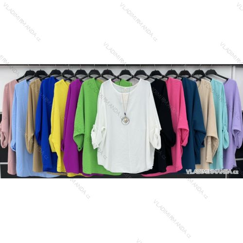 Damen-Strickpullover mit langen Ärmeln (Einheitsgröße S/M) ITALIAN FASHION IMWDT23005