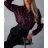 Langärmliges Damen-Langarmshirt mit Gürtel (S/M EINHEITSGRÖSSE) ITALIAN FASHION IMWD233305