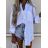 Langärmliges Damen-Langarmshirt mit Gürtel (S/M EINHEITSGRÖSSE) ITALIAN FASHION IMWD233305