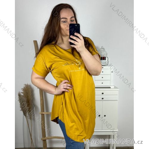 Kurzarm-Tunika für Damen in großen Größen (4XL/5XL ONE SIZE) ITALIAN FASHION IM423102
