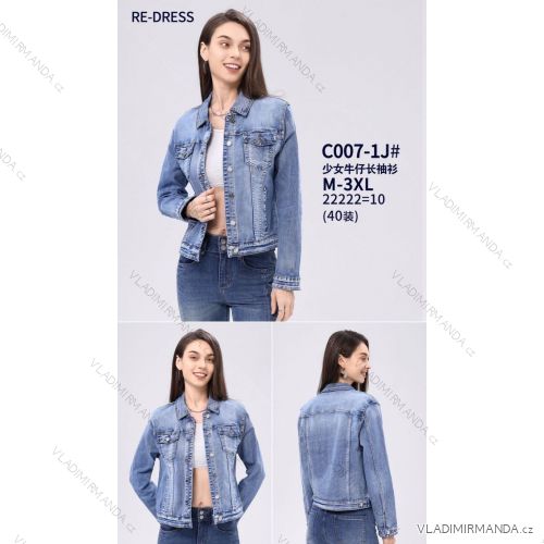 Damen-Jeansjacke (M-3XL) RE-DRESS RED24C007-1J