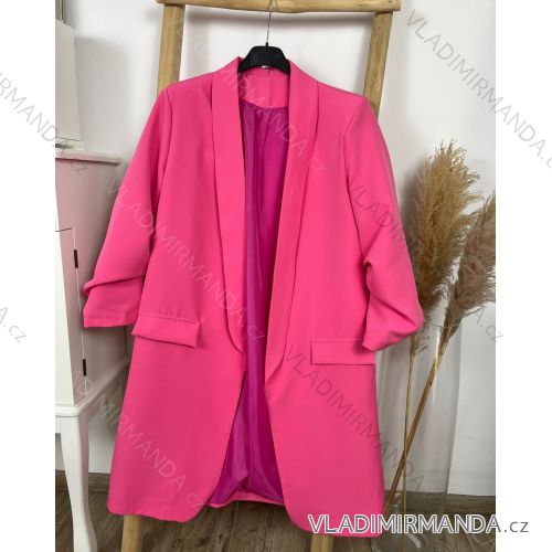 Langärmlige gefütterte verlängerte Damenjacke (M/L/XL ONE SIZE) ITALIAN FASHION IMC23213