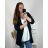 Langärmlige gefütterte verlängerte Damenjacke (M/L/XL ONE SIZE) ITALIAN FASHION IMC23213 L/XL königsblau