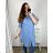 Langärmliges Hemd für Damen in großen Größen (XL/2XL ONE SIZE) ITALIAN FASHION IMC22808 XL/2XL blau