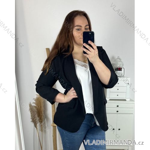 Damen-Langarmjacke (M/L/XL ONE SIZE) ITALIAN FASHION IMC23016 XL/2XL schwarz