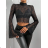 Langärmliges Croptop für Damen (S/M EINHEITSGRÖSSE) ITALIAN FASHION IMPLS2420804