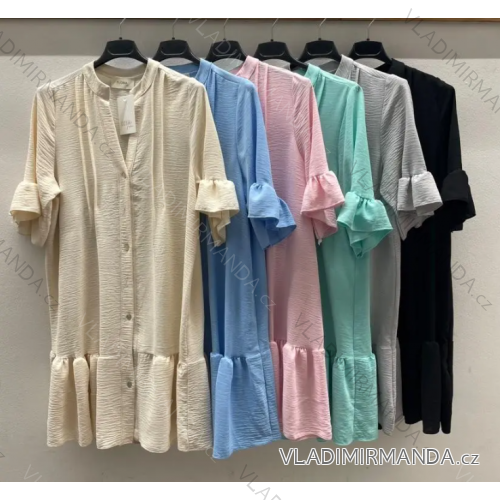 3/4-Langarm-Hemdkleid für Damen (Einheitsgröße S/M) ITALIAN FASHION IMPDY24LS20823
