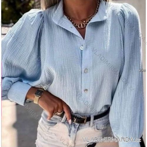 Langärmliges Damen-Langarmshirt mit Gürtel (S/M EINHEITSGRÖSSE) ITALIAN FASHION IMWD233305