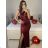 Trägerloses langes Partykleid für Damen (Einheitsgröße S/M) ITALIAN FASHION IMPSH2360055 dunkelgrün S / M