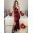 Trägerloses langes Partykleid für Damen (Einheitsgröße S/M) ITALIAN FASHION IMPSH2360055 dunkelgrün S / M