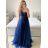 Langes, geselliges, elegantes, trägerloses Sommerkleid für Damen (M/L, L/XL) ITALIAN FASHION IMPSH22260019/DU Türkis