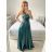 Elegantes Sommerkleid mit glitzernden Pailletten für Damen (Einheitsgröße S/M) ITALIAN FASHION IMPBB23O3837 altrosa S/M